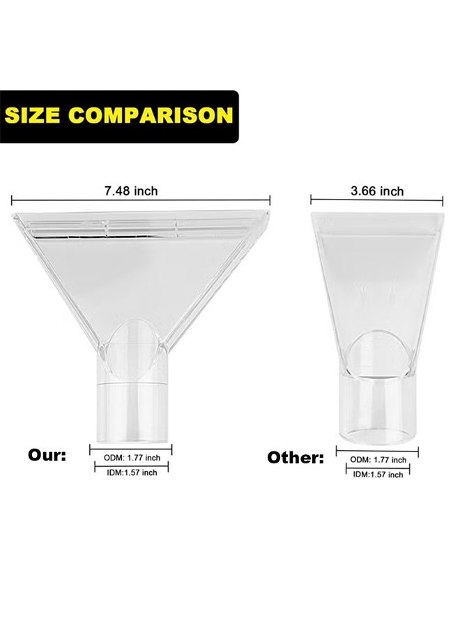 بكومور ملحق شفط الغبار متعدد الاستخدامات لتنظيف السجاد - رأس شفاف لتنظيف المفروشات والسيارات بعمق - يحول المكنسة الكهربائية الرطبة/الجافة إلى جهاز شفط قوي - أنبوب من الفولاذ المقاوم للصدأ + محولات متعددة الاستخدامات - Image 5